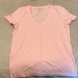 J. Crew Light Pink V-Neck Tee